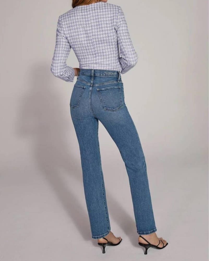 Lilac Houndstooth Tweed Top - Image 4