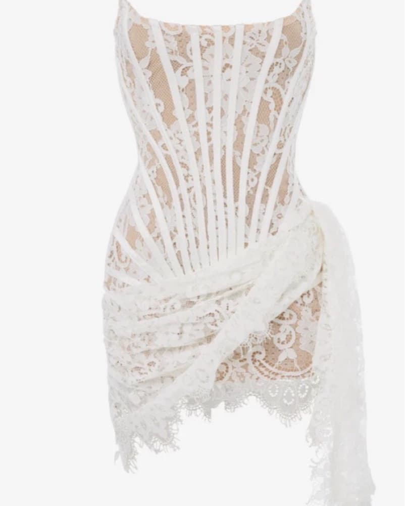 White Lace Corset Dress From Heiress  - Image 3