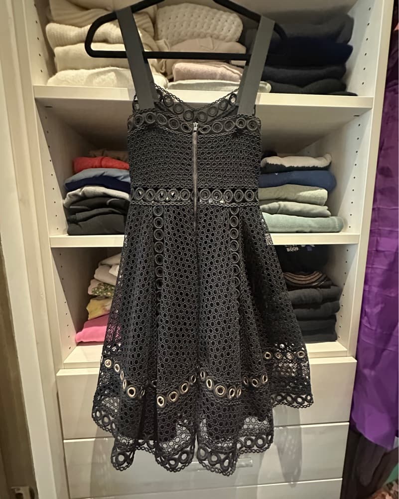 Maje Elegant Black Lace Mini Dress - Image 4