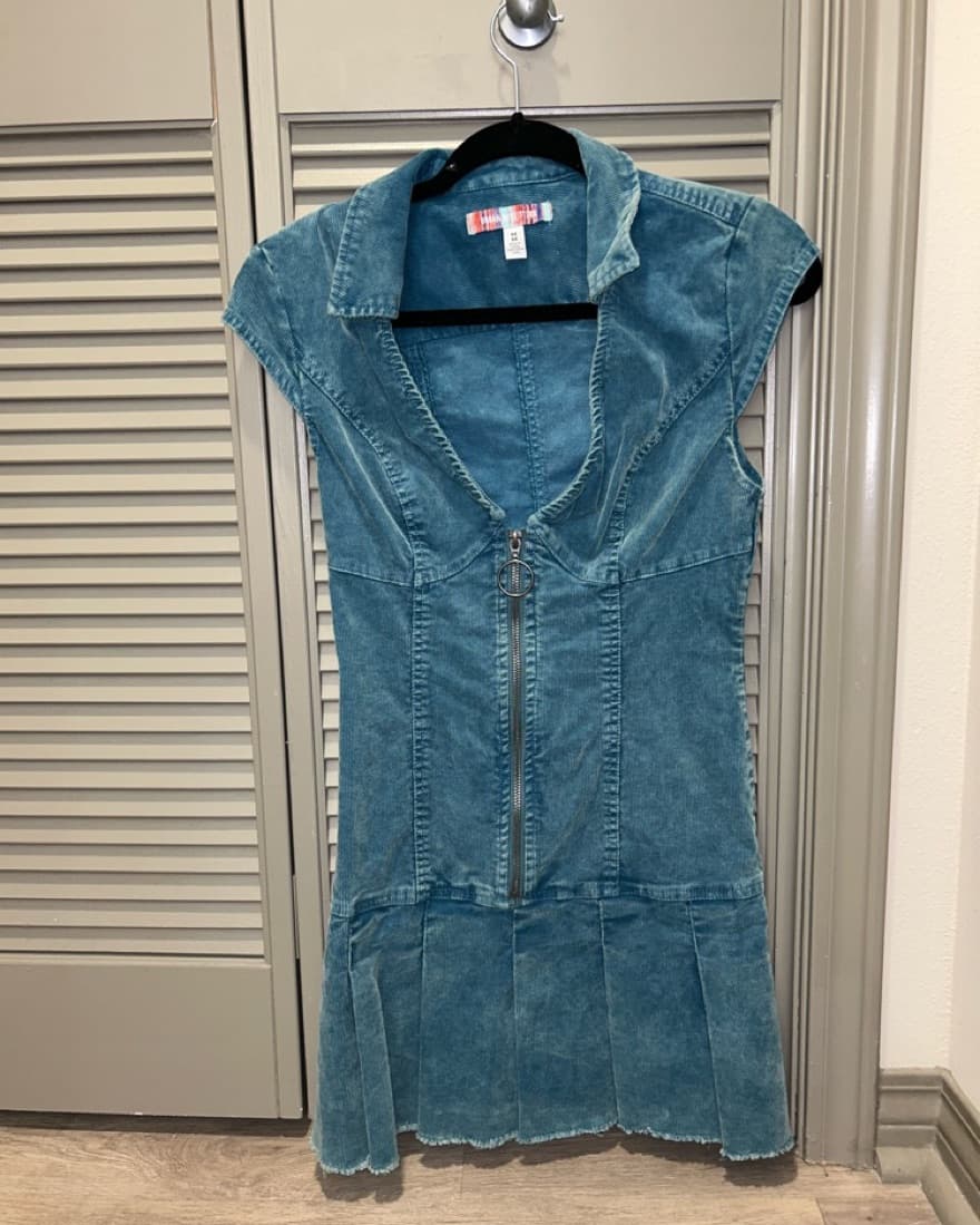 Denim/corduroy Mini Dress - Image 3