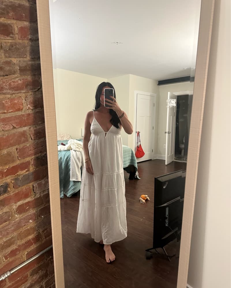 White Zara Beachy Dress - Image 5