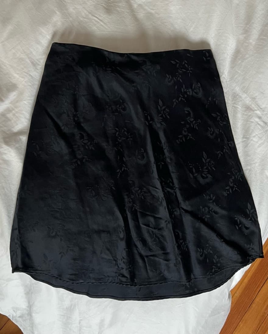 Realisation Par Black Silk Slip Skirt - Image 2