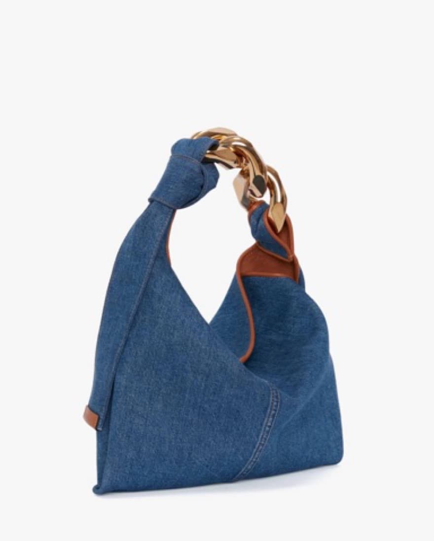 J.w. Anderson Denim Chain Hobo Bag - Image 2