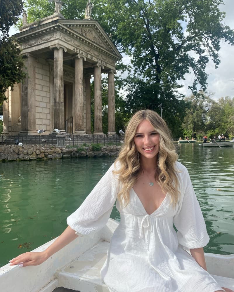 White Plunge Neck Dress - Image 1