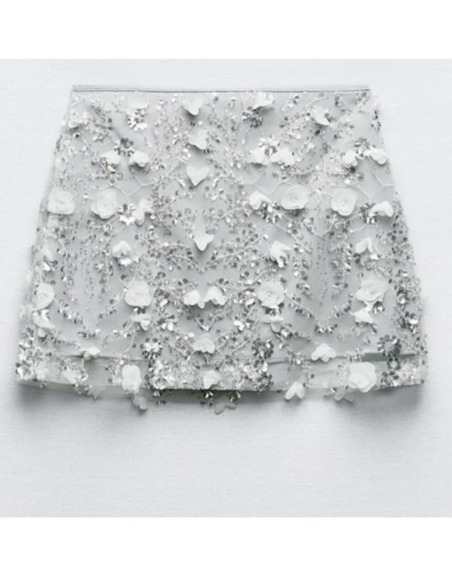 Silver sequin Skirt  - Image 3
