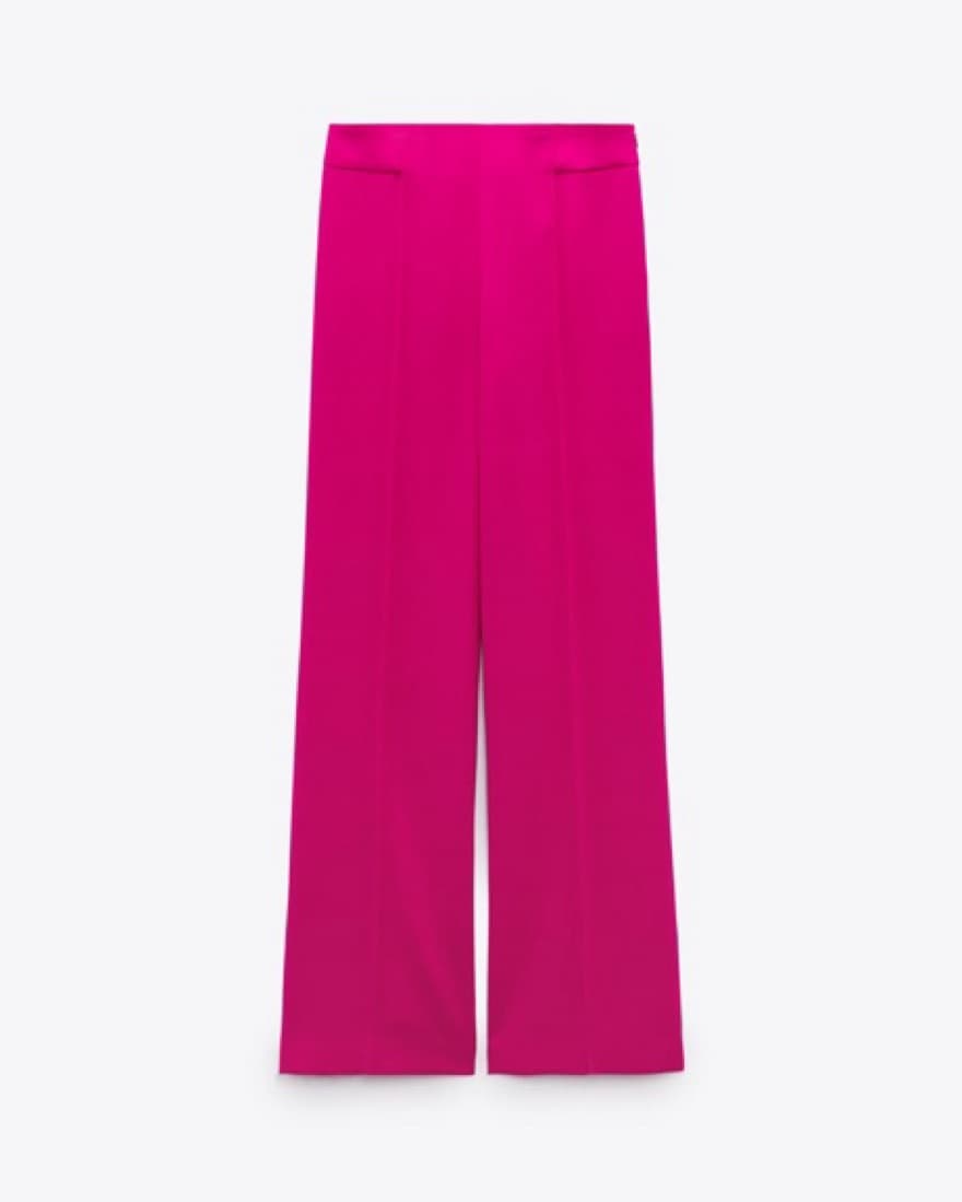 Pink Wide Leg Trousers  - Image 2