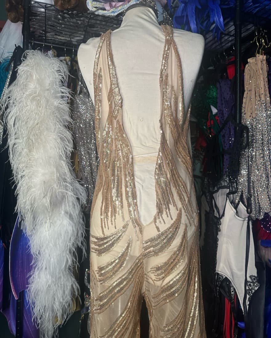 One-of-a-Kind Sequined Halter Jumpsuit  - Image 5