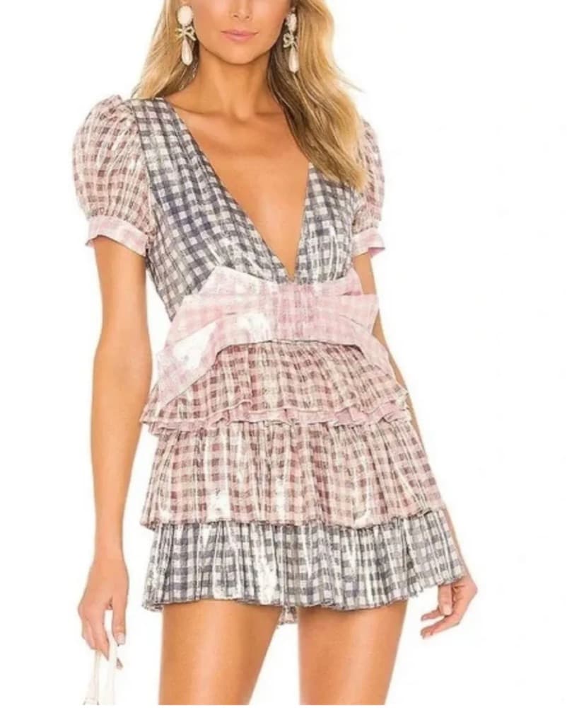 Loveshackfancy Gingham Puff Sleeve Dress - Image 1
