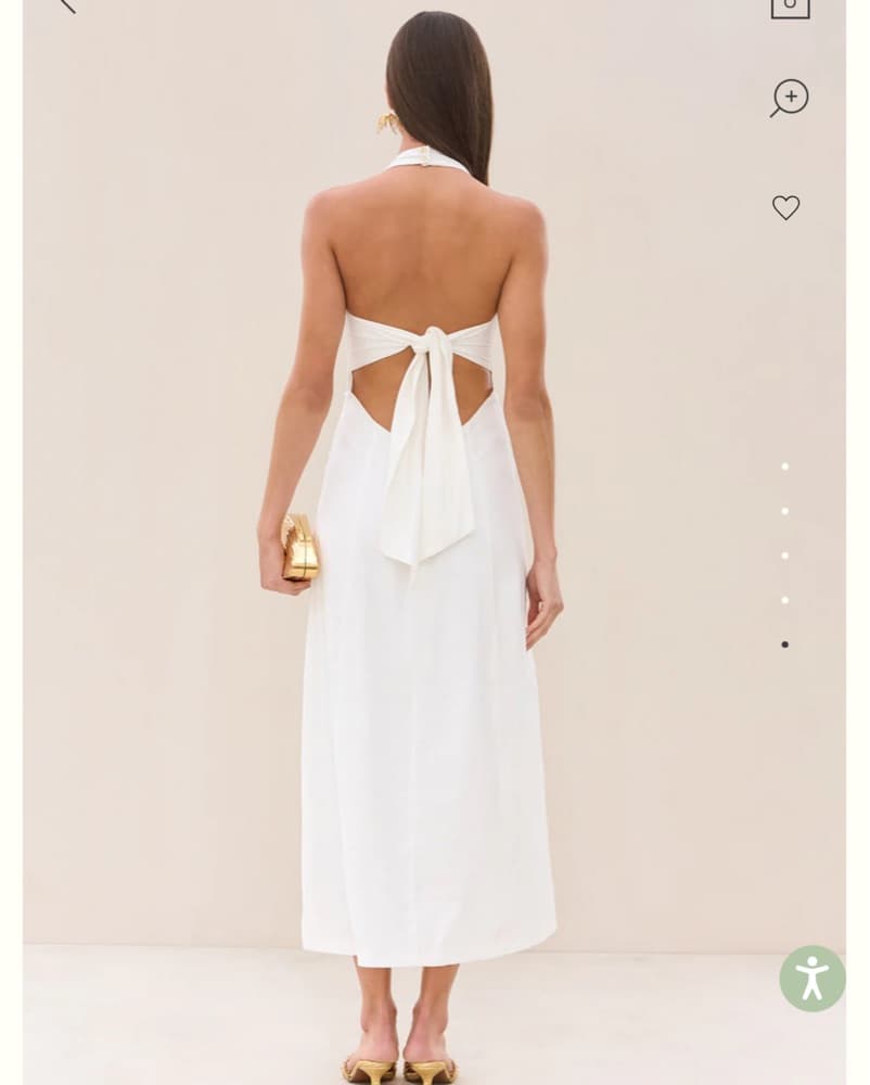 Cult Gaia Lianna White Halter Dress - Image 2