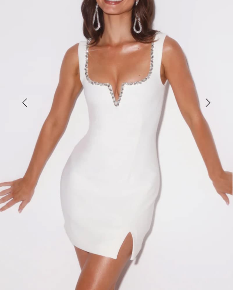 White Mini Dress - Image 3