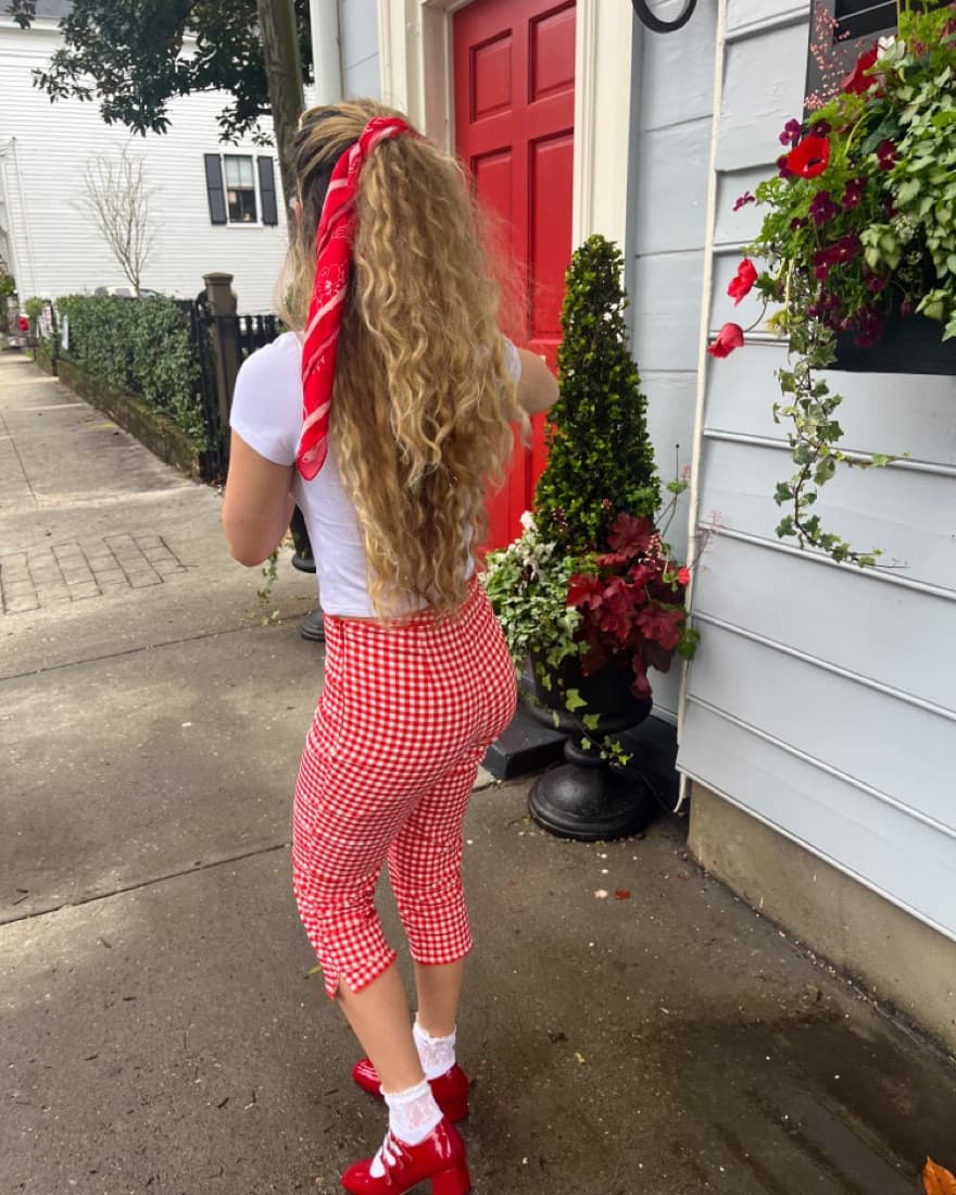 Checkered Pants And Tshirt  - Image 2