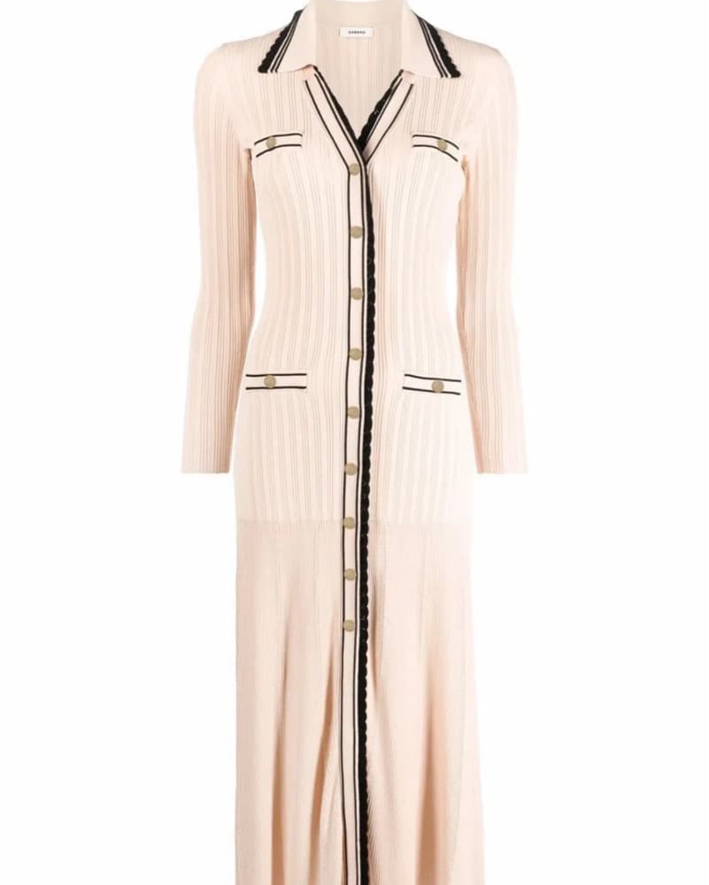 Sandro Blush Pleated Midi Dress - Image 5