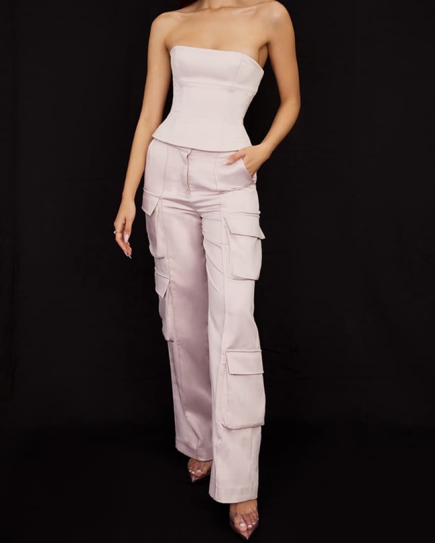 House of CB Daria Trousers In Crystal - Image 3