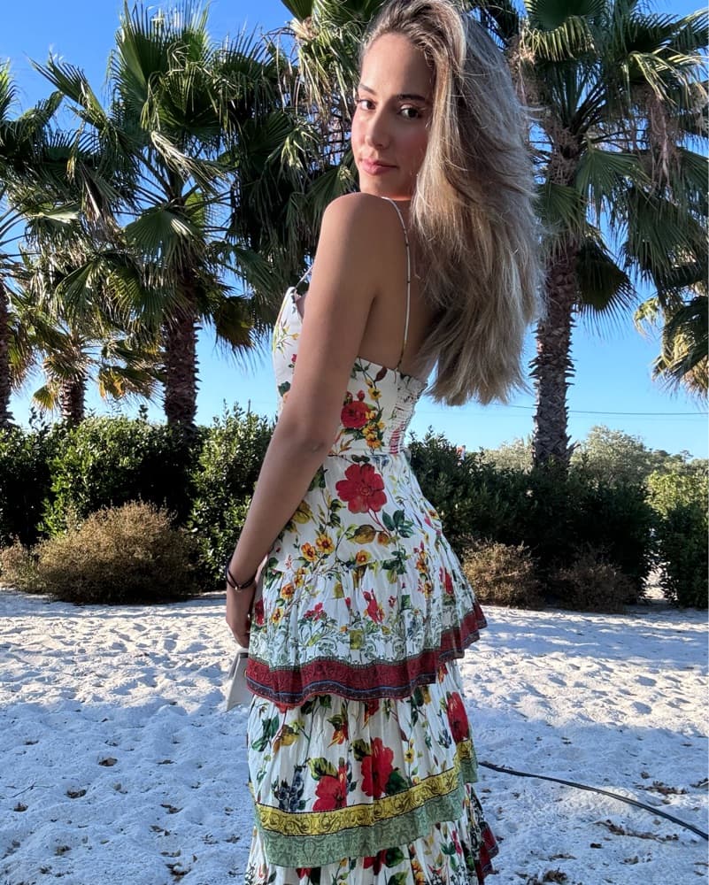 Alice & Olivia Floral Tiered Dress - Image 3