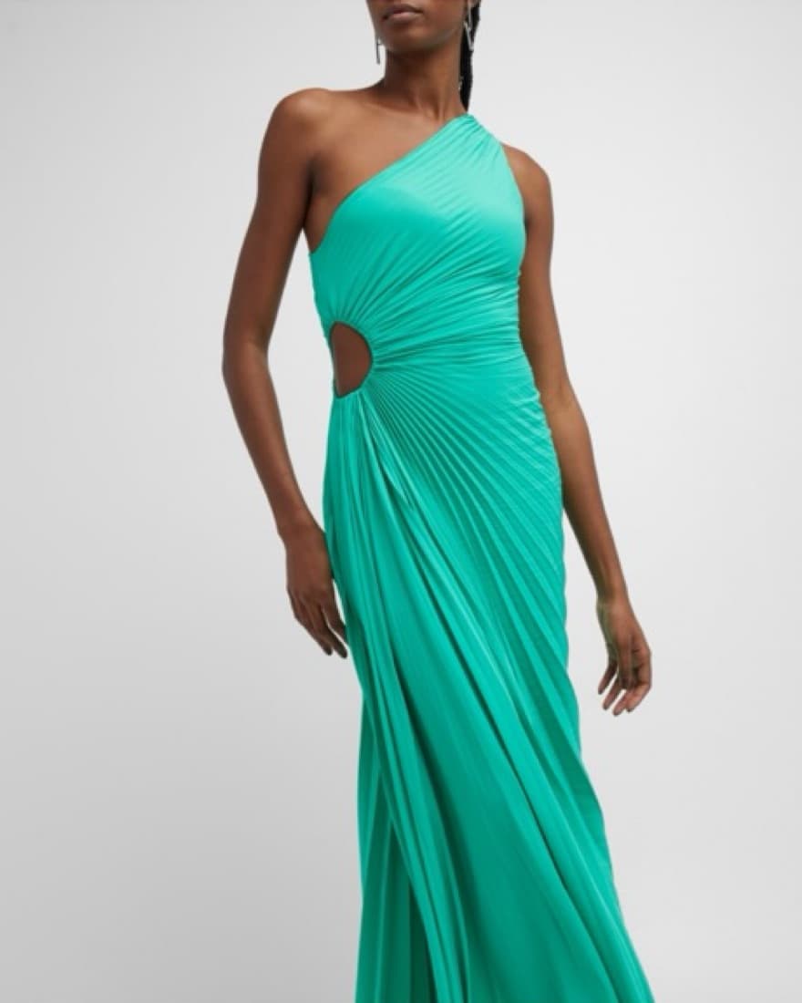 Green A.L.C. One-Shoulder Maxi Dress - Image 3