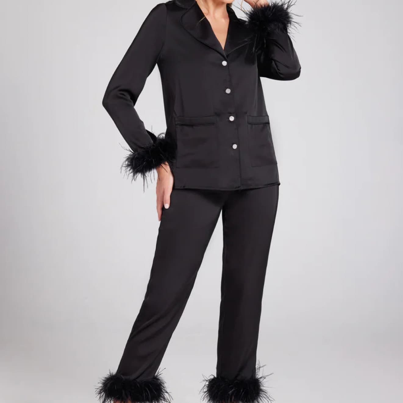 Black Nadine Marabi Darcie Pajamas  - Image 4