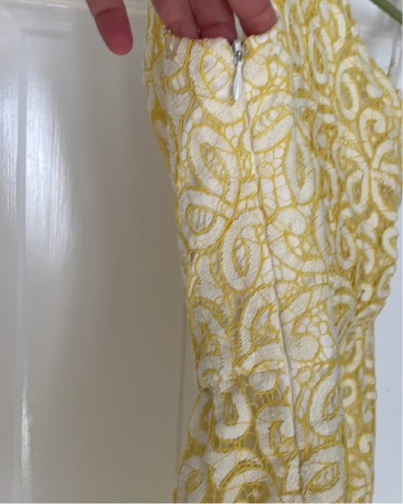 Shoshanna Yellow One-Shoulder Dress - Image 3