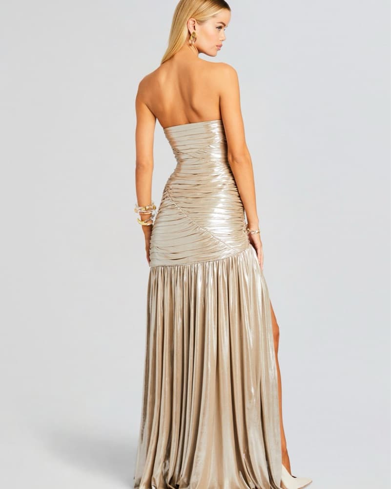 Retrofete Josie Dress Gold - Image 2