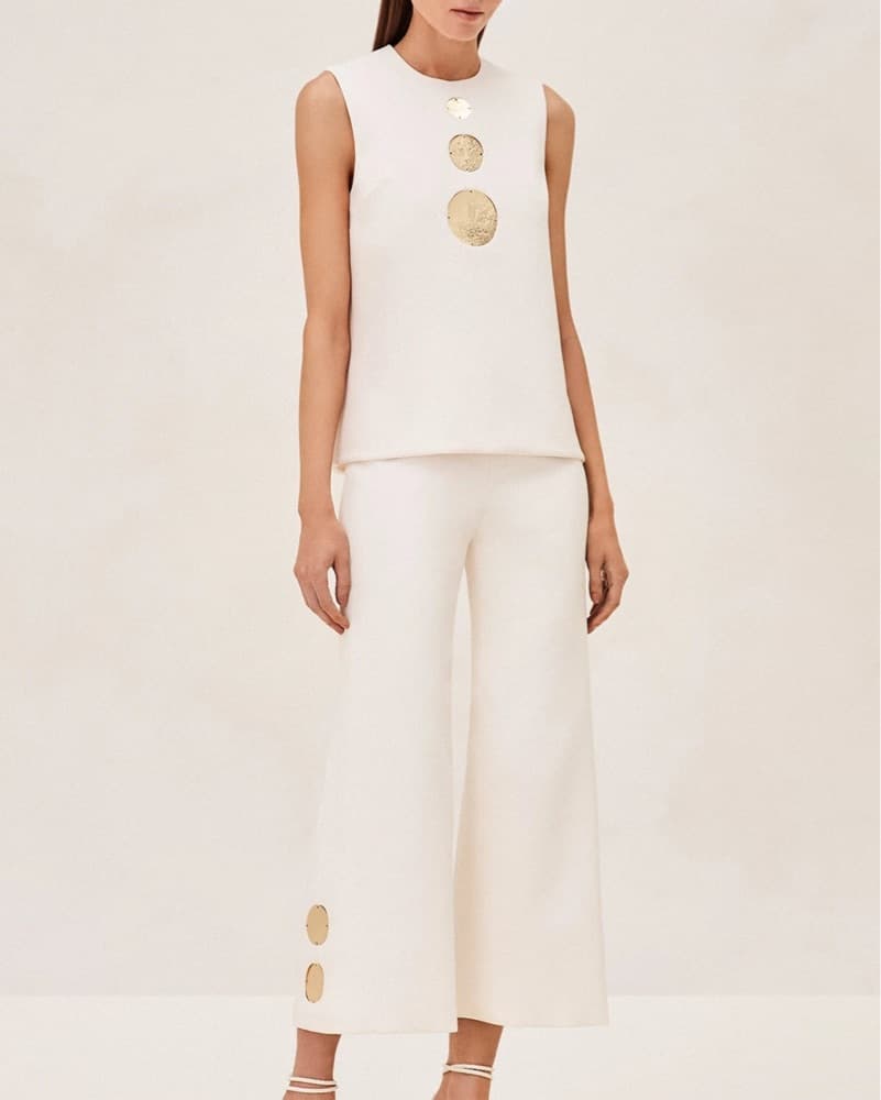 Alexis Amell Top and Rich Pants Set - Image 1