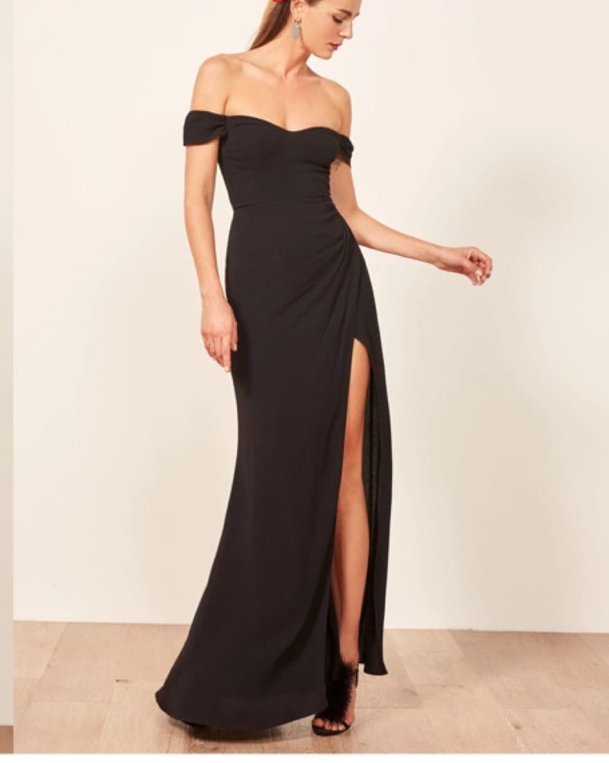 Reformation marilyn black dress  - Image 1