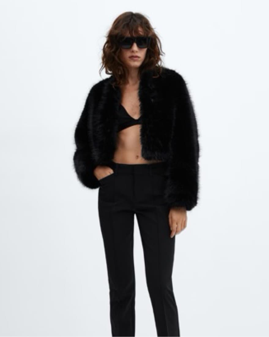 Black Fur Jacket - Image 1
