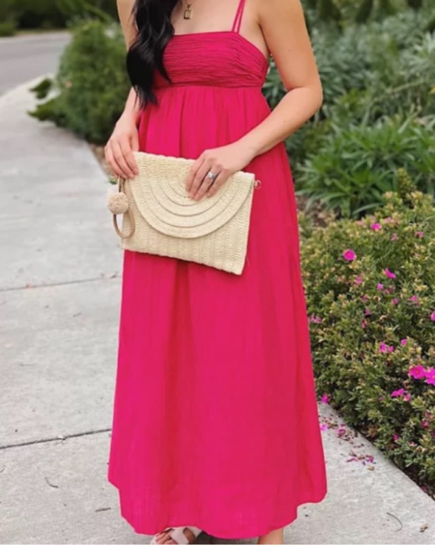 ABERCROMBIE Pink Flowy Maxi Dress - Image 3
