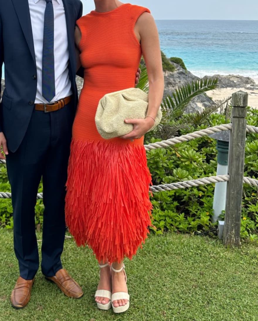 Aje Fringed knit Midi dress - Image 3
