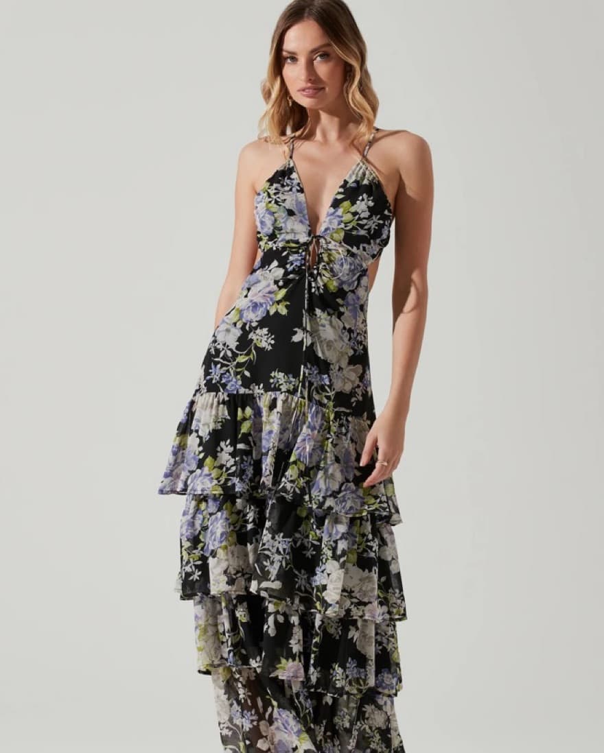 Floral Maxi Dress - Image 1