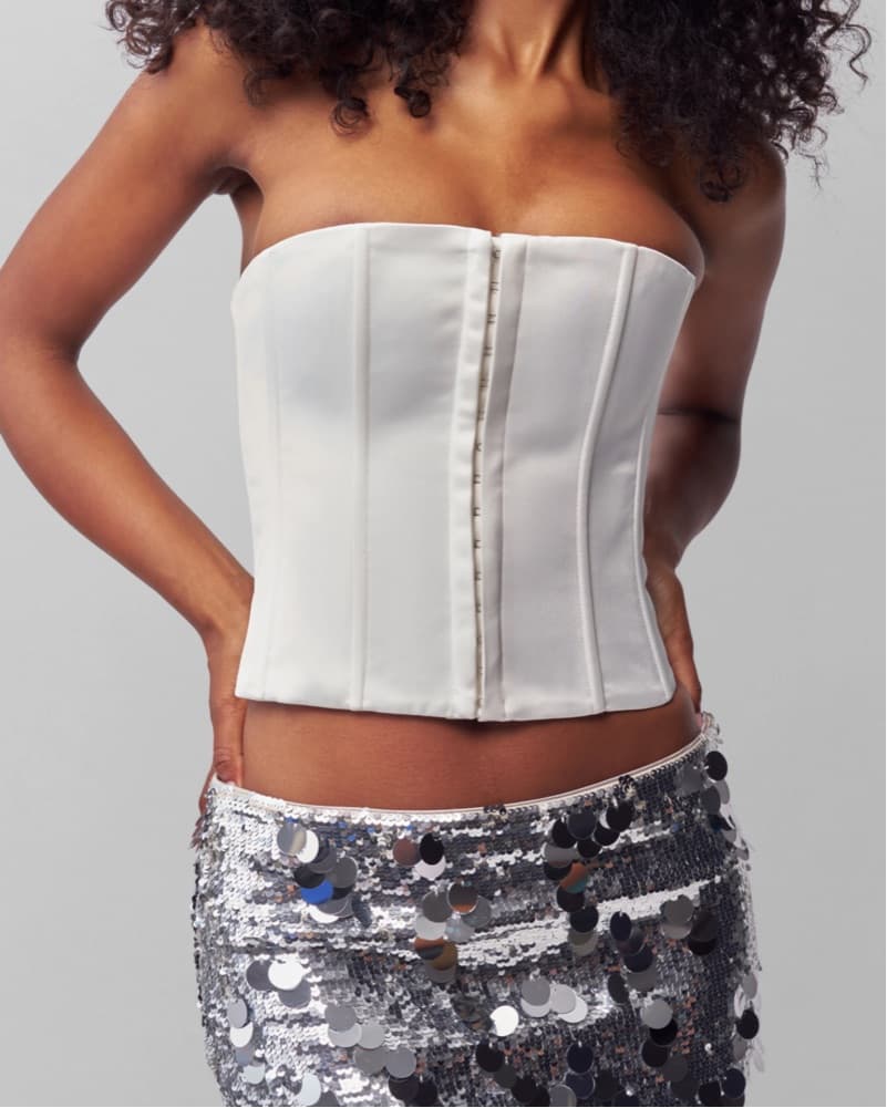 Danielle Guizio Satin Corset - Image 1
