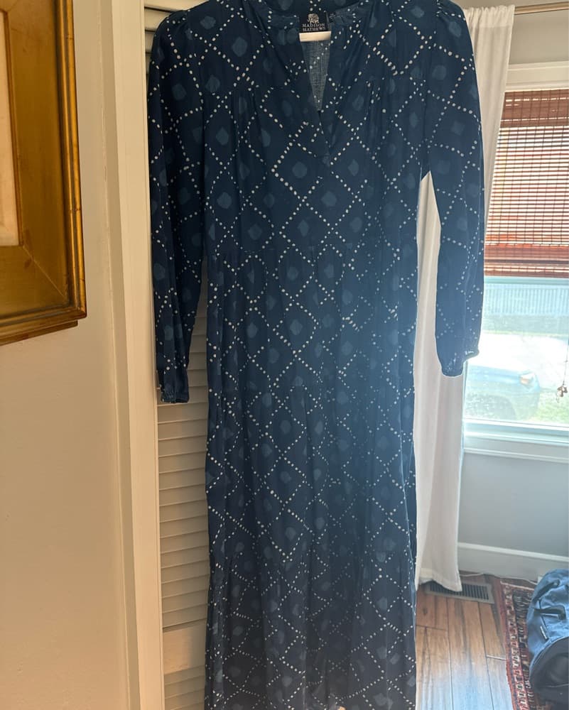 Madison Mathews longsleeve linen maxi - Image 2