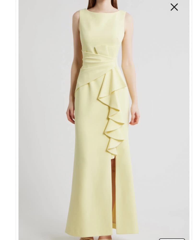 Butter Yellow Formal Dress - Image 1