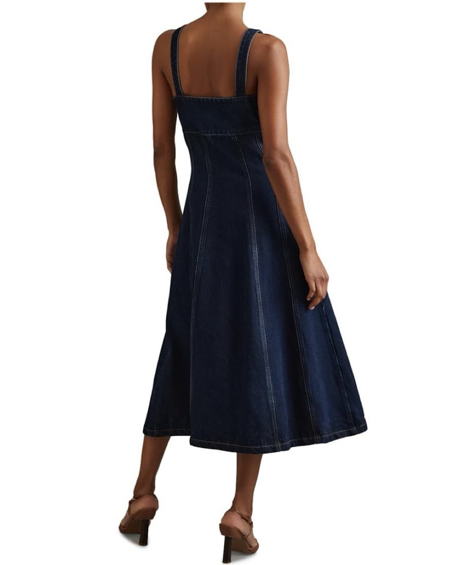 Versatile Denim Midi Dress - Image 3