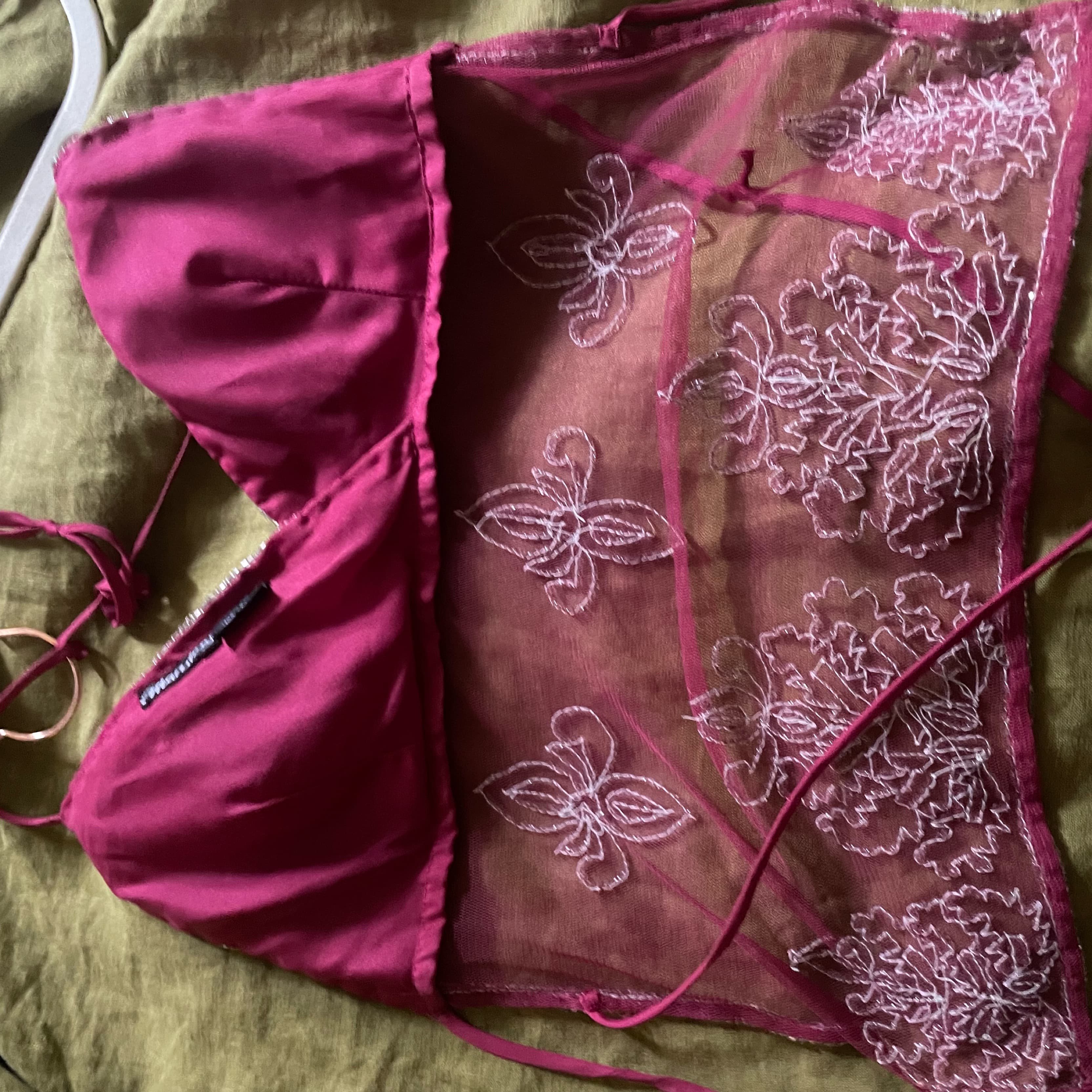 y2k Backless beaded halter top (magenta) - Image 3