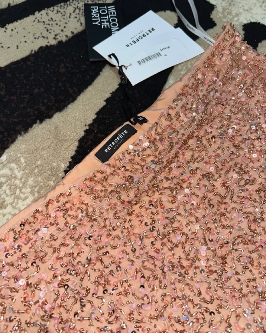 Retrofete Pink Embellished Lowe Skirt - Image 4