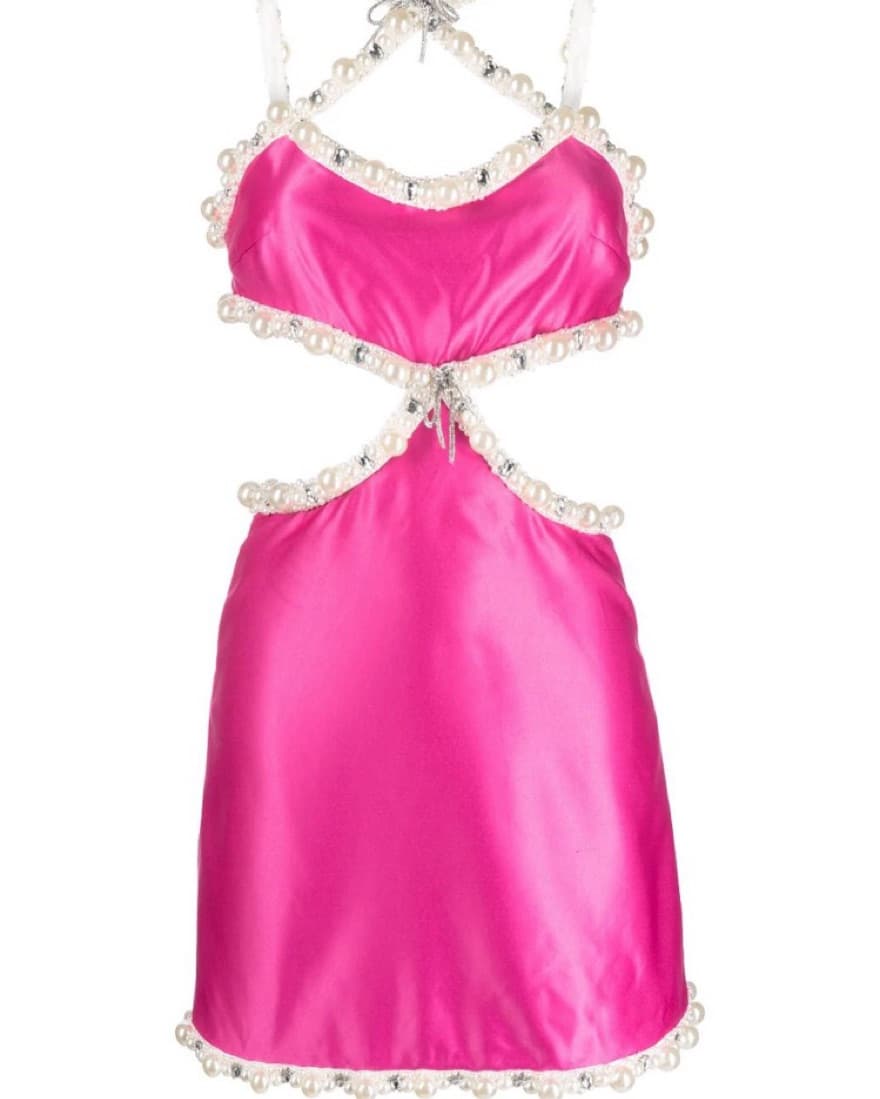 PatBo Pearl Rhinestone Mini Dress - Image 6