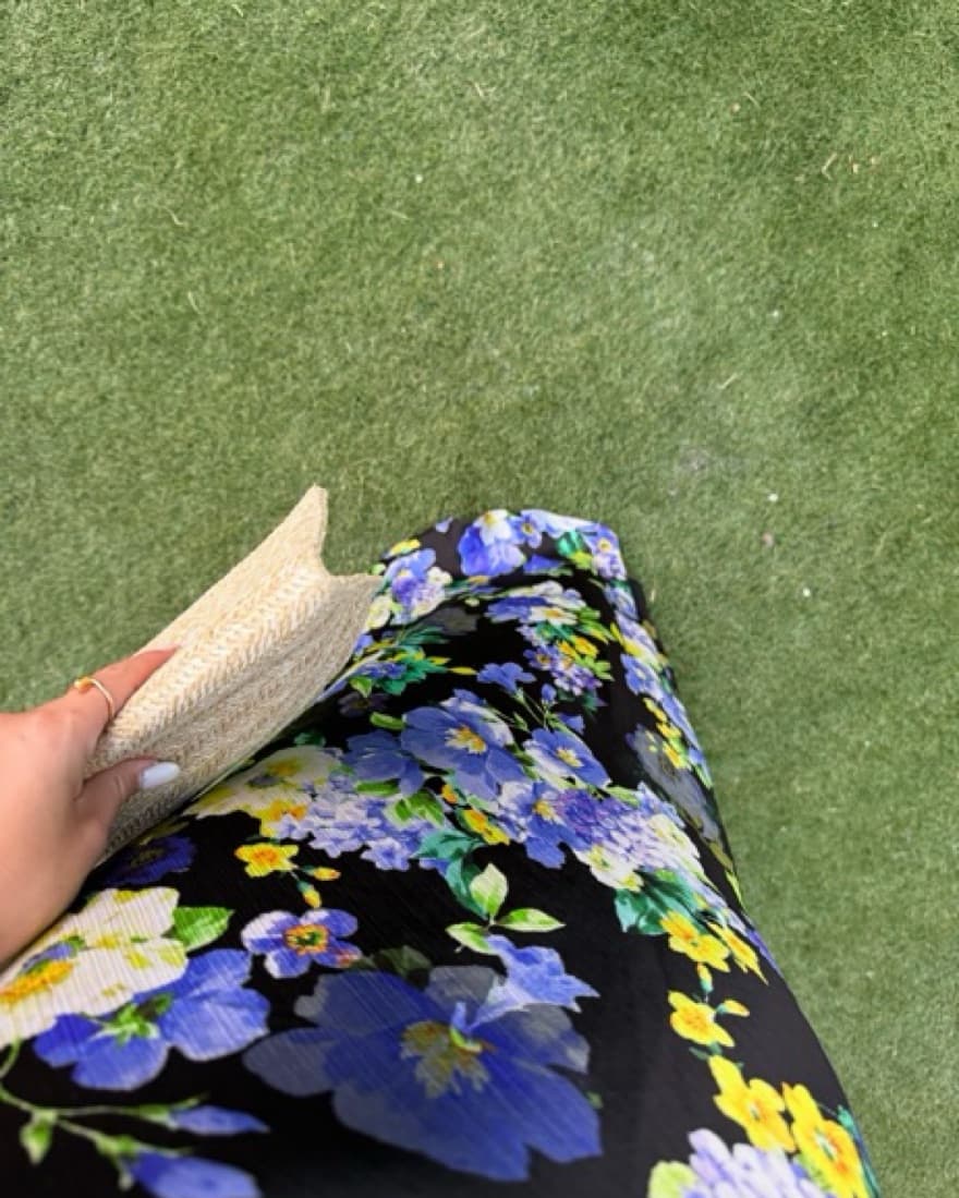 Line & Dot Floral Maxi Dress - Image 3
