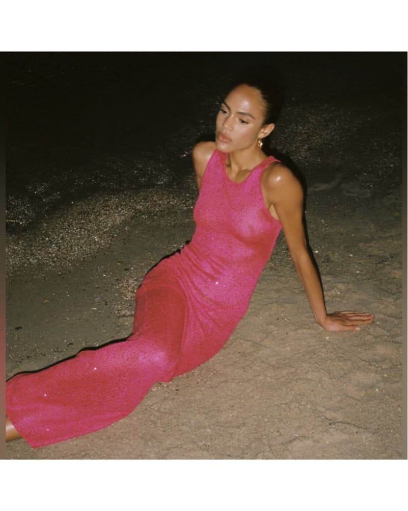 Astra Fuchsia Pink Sequin Gown - Image 4
