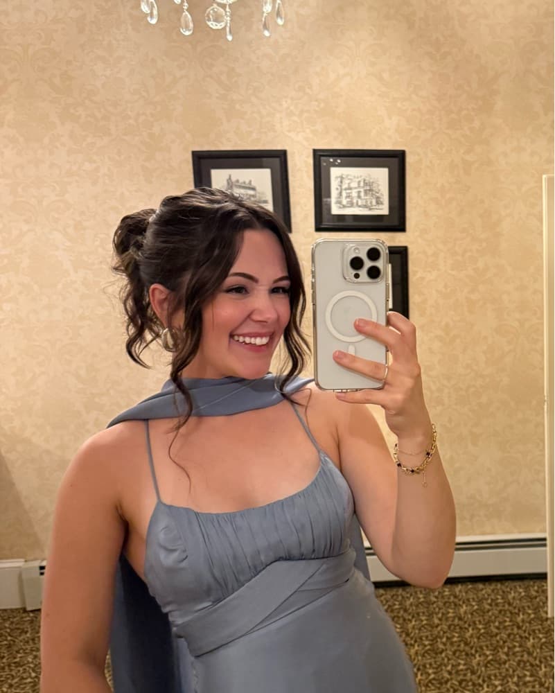 Disty Blue Satin Midi - Image 4