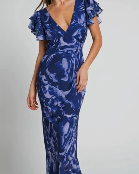 Rat and boa V NECK FLUTTER SLEEVE dress  - Image 3