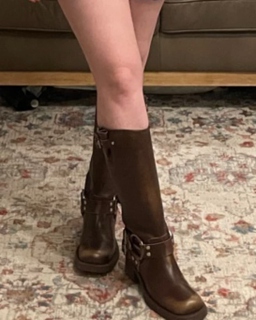 Miu Miu Brown Motorcycle Boots - Image 2