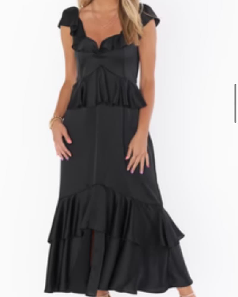 Show Me Your Mumu Black Ruffle Dress  - Image 1
