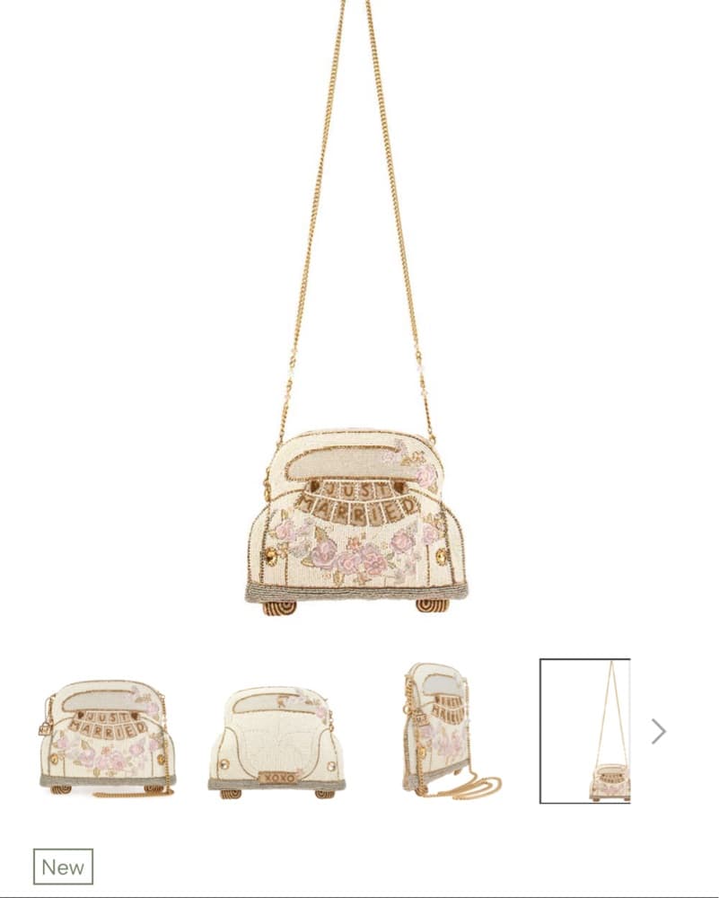 Just Married Bridal Beaded Purse  - Image 3