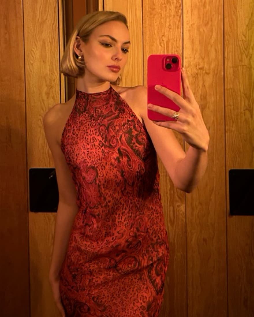 Dana Foley Romantic Halter Dress - Image 5
