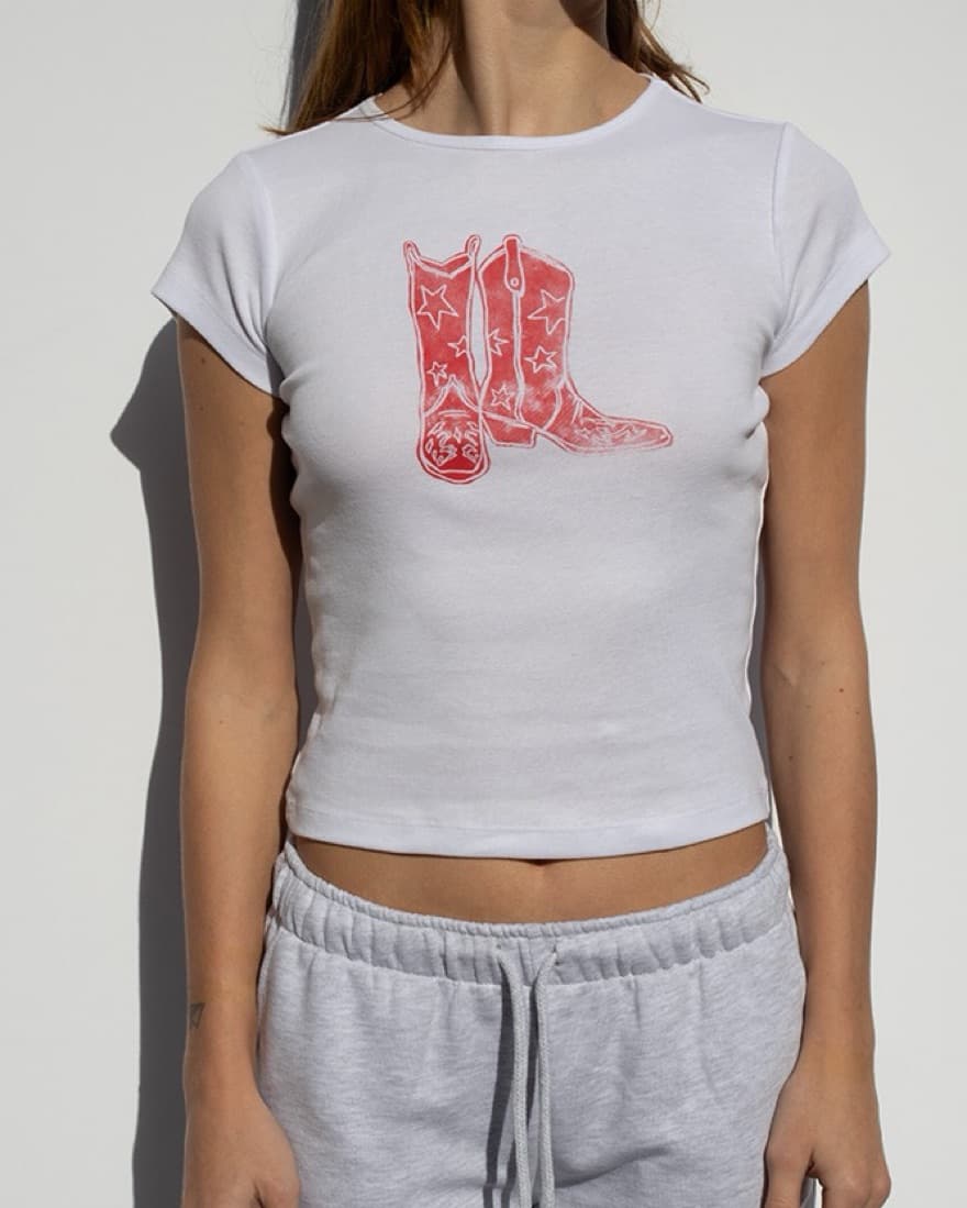 Subdued Cowgirl Boot T Shirt  - Image 1