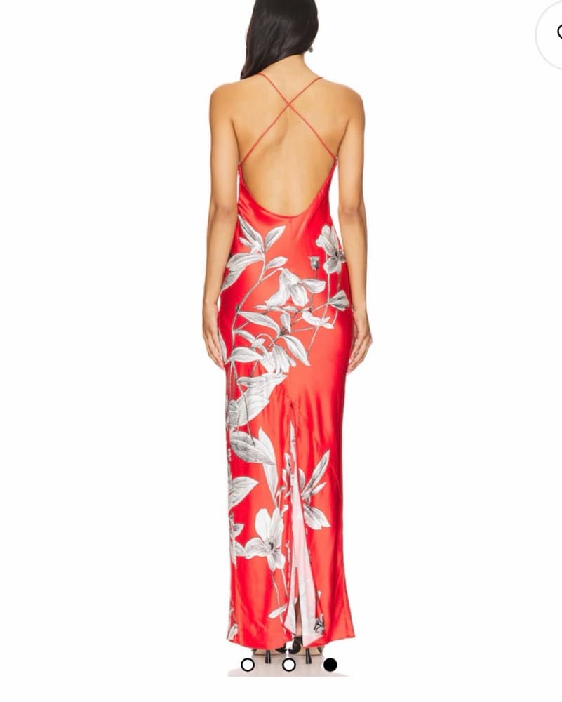 Alice And Olivia Red Floral Slip Dress - Image 6