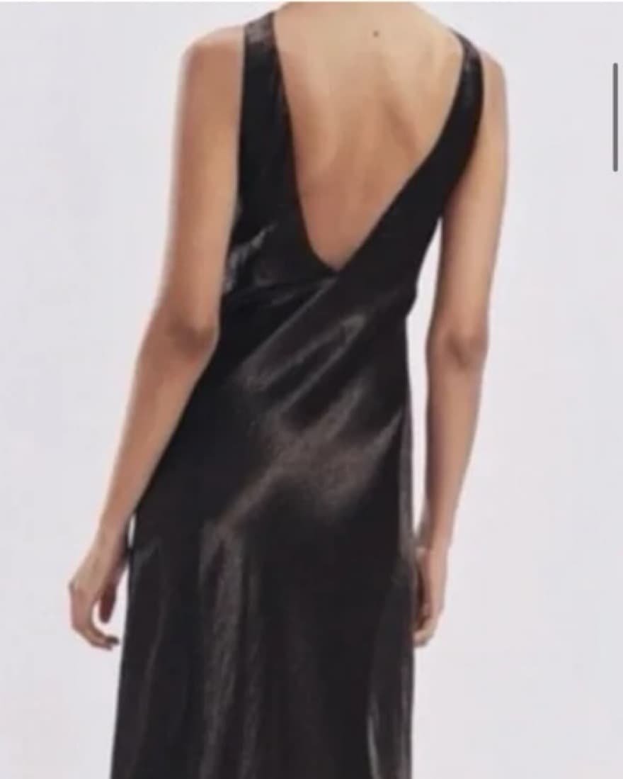 Elegant Satin Midi Dress - Image 2