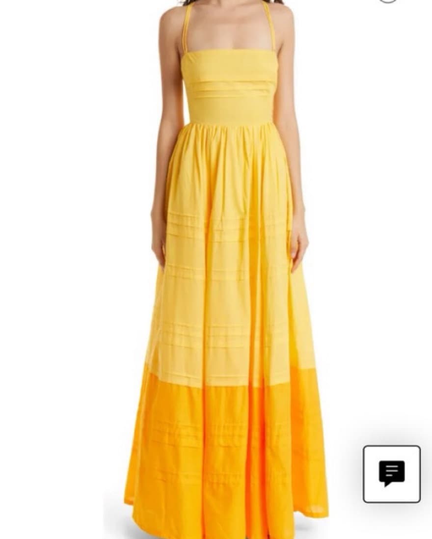 Staud Brigitte Yellow Maxi Dress - Image 4