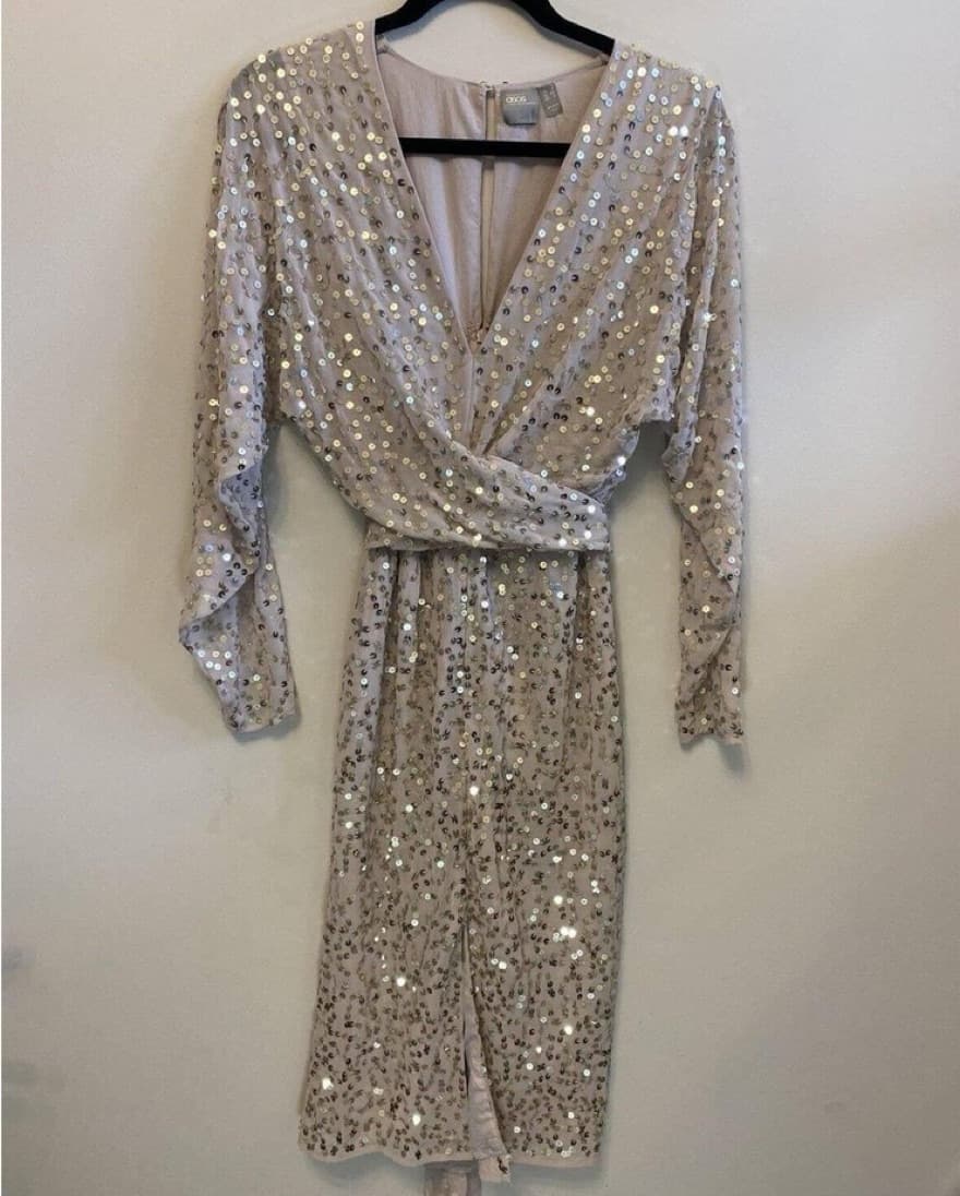 ASOS Batwing Midi Dress Sequined  - Image 3