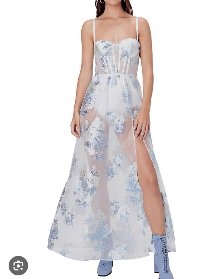 Organza Jacquard Maxi Dress - Image 1