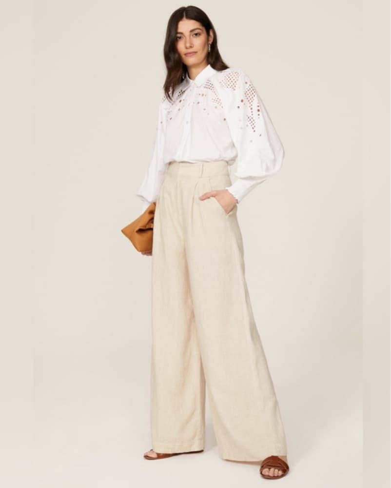 Veronica Beard Eyelit Top - Image 1